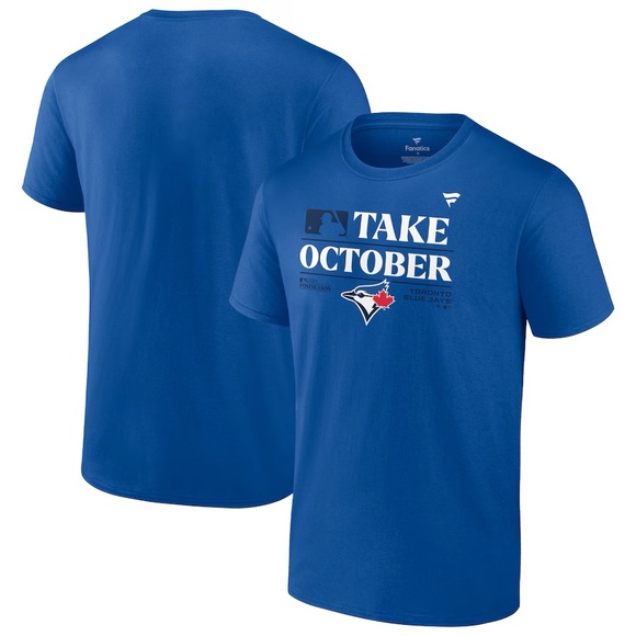 Men's Toronto Blue Jays Fanatics Royal 2023 Postseason Locker Room T-Shirt, M - Picture 1 of 10